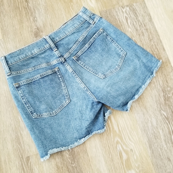 J Crew Women's High Rise High Waist Denim Blue Jean Shorts Zip-up sz 26 EUC - Picture 2 of 16